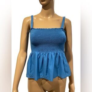 NATION LTD Evie Smocked Pima Cotton Cami Top